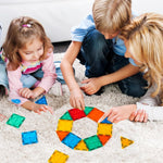FNJO Magnetic Tiles 110PCS Magnet Building Set for Kids