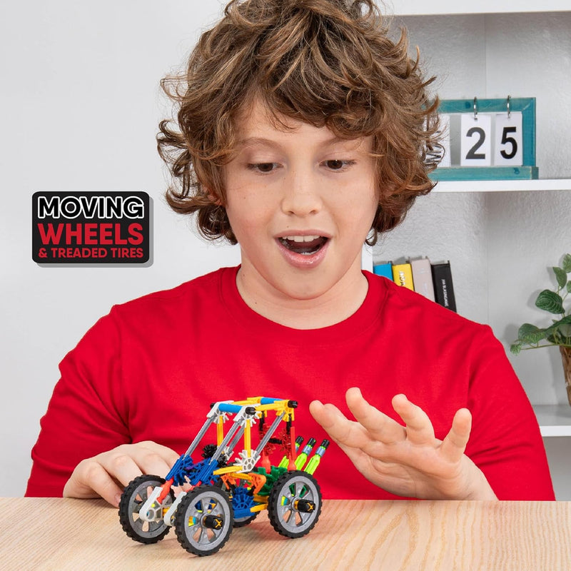 K'NEX Adventure Wheels Building Set - 480 Pieces STEM Building Set for Kids Age 7+ with Real Moving Parts