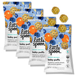 Little Spoon Blueberry Carrot Meltable Baby Wheels, 1 Oz Bag, 4 Pack | Organic Corn, Quinoa & Sorghum, No Added Sugar Snacks, Encourages Self-Feeding, For Babies 6+ Months