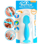 Bumco Baby Bum Brush - Flexible Diaper Cream Spatula Applicator (Blue) | BPA-Free Diaper bag essentials. Mom-invented butt paste spatula and diaper rash cream applicator. Soft, wipe-clean silicone.