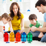 FNJO Magnetic Tiles 110PCS Magnet Building Set for Kids