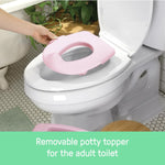 Ingenuity My Size Potty Pro in Pink, Infant Potty Training Toilet, Lifelike Flushing Sound, for Ages 18 Months, Up to 50 Pounds