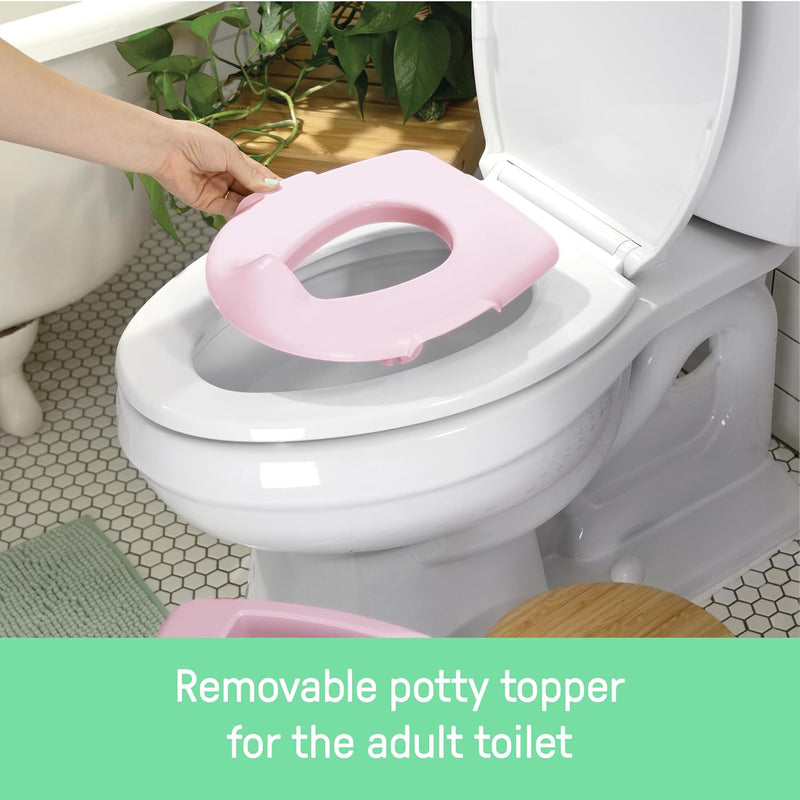 Ingenuity My Size Potty Pro in Pink, Infant Potty Training Toilet, Lifelike Flushing Sound, for Ages 18 Months, Up to 50 Pounds