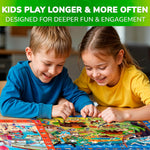 QUOKKA Puzzles for Kids Ages 4-6 - 4 x 60 Puzzles for Toddlers 5-8 - Educational Search and Find Toy for 8-10 yo for Learning Forest Polar, USA National Park Animals and City Life