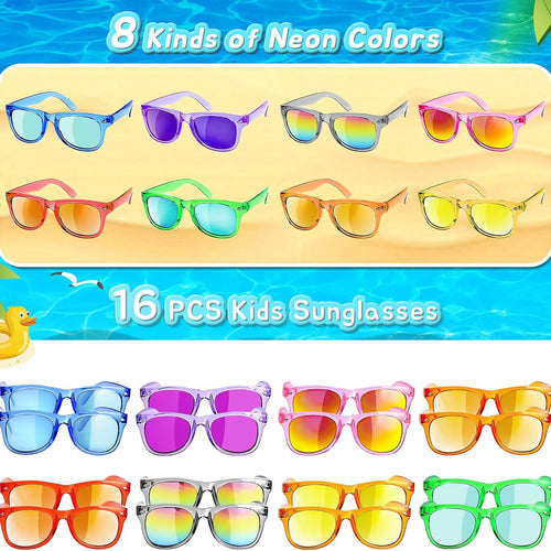 GKTZ Kids Sunglasses Party Favors - Neon Sunglasses with UV 400 Protection for Kids