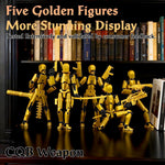 Gatling Gun Titan 13 Action Figure Set【Assembled】, Robot T Action Figure 3D Printed Dummy 13 Action Fidget Toys Figure Articulated, Lucky 13 for Collectors Desktop Decorations (Purple Blue)