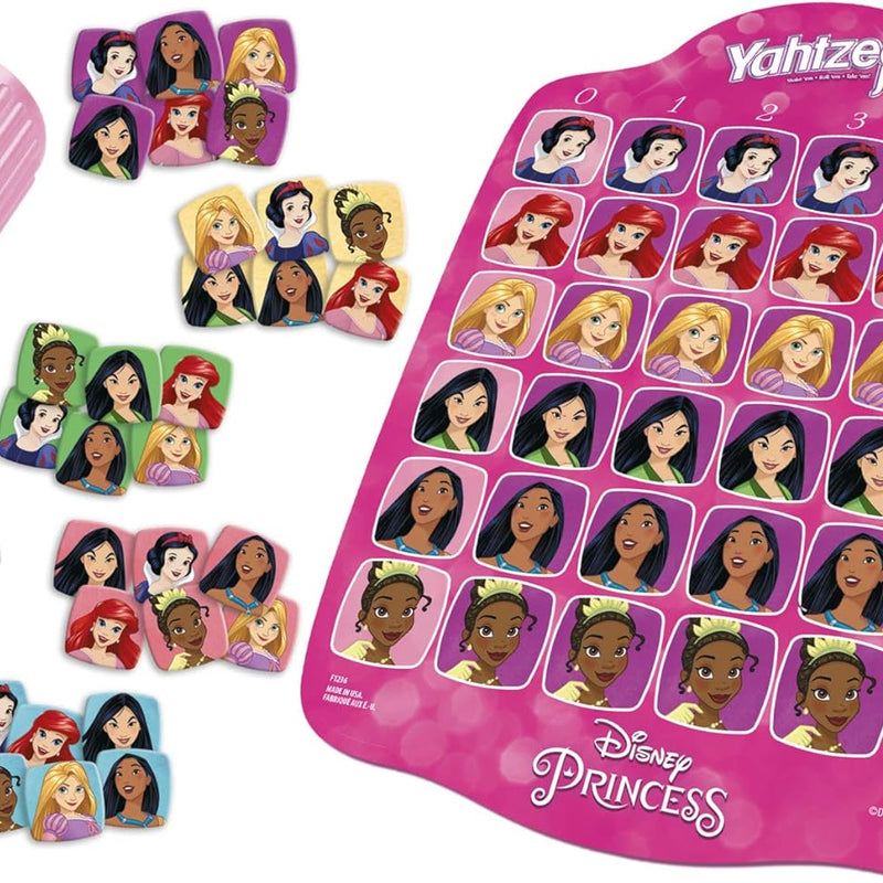 Hasbro Gaming Yahtzee Jr.: Disney Princess Edition Board Game for Kids Ages 4 and Up, for 2-4 Players, Counting and Matching Game for Preschoolers (Amazon Exclusive)