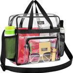 MAY TREE Clear Bag for Stadium Events, 12x5.5x12 Clear Tote Bag for Work | Non-detachable Reinforced Straps, Clear Tote Bag for Work, Sporting Events & Gym, Stadium Approved Transparent Bag
