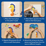 Skillmatics Poke-in Art – Underwater Animals, Wood Craft Kit, Gift for Kids | DIY Mess-Free Fun, Sea Animals, Fine Motor Skills, Screen-Free, Travel Activity, Boys & Girls Ages 4, 5, 6, 7, 8, 9