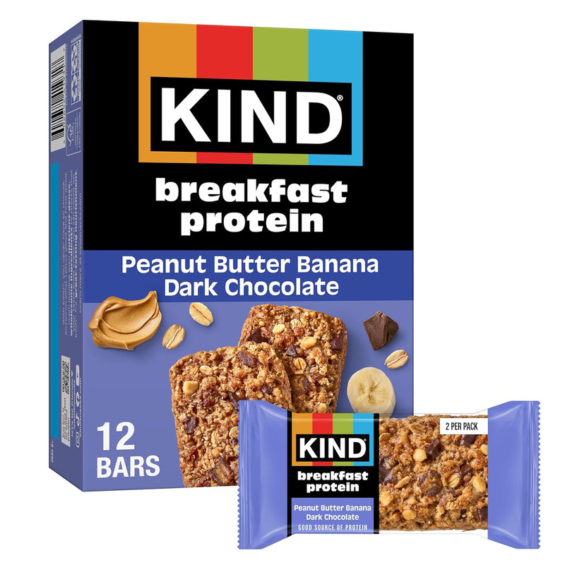 KIND PB Banana Dark Choc Protein Breakfast Bar 6 Count, 10.58 OZ