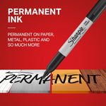 Sharpie Permanent Markers, Fine Tip, Black, 12 Count - Quick Drying, Fade Resistant, For Wood, Plastic, Paper, Metal, And More