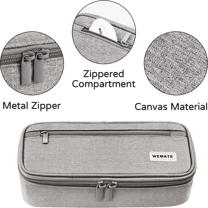 WEMATE Pencil Case, Large Storage Organizer, Makeup Bag, Teacher Must - have, Big Pencil Pouch, Marker Case for College