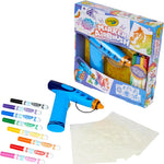 Crayola Marker Airbrush Spray Art Kit, Battery-Powered Sprayer with 8 Washable Markers & 5 Stencils, DIY Craft Set, Ages 6+