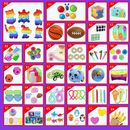 billfull 1000 pcs bulk fidget toys for kids, birthday gifts, classroom prizes, and party favors in assorted colors