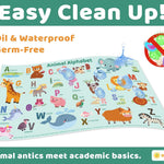 Bright Seed Disposable Placemats for Baby & Toddlers, Learning Mat- Animal1 | 40 Disposable Placemats, ABC, Numbers & Animal Learning, Perfect for Restaurants & Travel, Helps Keep Tables Clean