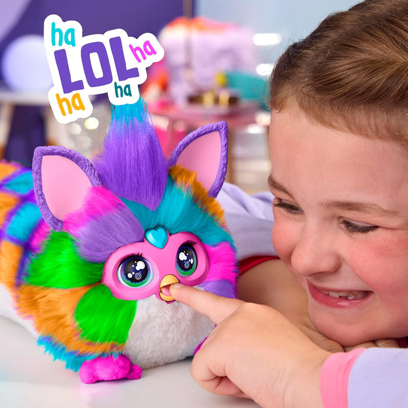 Furby DJ Interactive Toy, 32-Inch, Snuggly Electronic Plush, Music, Lights, Games, Speaks English & Furbish