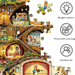 HUADADA Jigsaw Puzzle for Adults 1000 Pieces, Eye Protection, Rabbit House Theme, Birthday Gifts for Women and Men