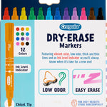 Crayola Take Note Dry Erase Markers for School (12ct) Teacher Classroom Supplies, Chisel Tip Whiteboard Markers, Must Haves
