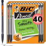 BIC Xtra Smooth Mechanical Pencil with 0.7 mm Medium Point ,Refillable and Retractable, School Supplies for Students and Teachers, 40-Count Pack