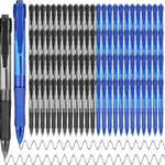 deegtran Pens Bulk, 100 Pack No Bleed Black Ink Click Pens with Soft Grip, Wholesale Retractable Ballpoint Pens for Office School, Medium Point Smooth 1.0MM