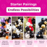 Bezente Black Latex Party Balloons - 100 Pack 12-Inch Helium Balloons for Themed Events