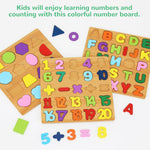 Alphabet and number puzzle for toddlers with wooden design