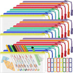 YOPCDJ 24 Pack Mesh Zipper Pouch Bags Small, Zipper Pencil Pouches, 9.2 x 4.7 in Clear Pencil Pouch Bulk, Pencil Bags with Zipper for Travel Storage, Black