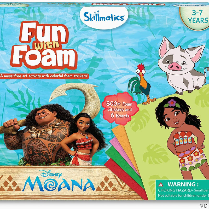 Skillmatics Fun with Foam Sticker Art – Animals, Craft Kit, Gift for Kids | 3D Foam Stickers, Travel Toy, Mess-Free Fun for Boys & Girls, DIY Felt Craft Kits for Ages 3, 4, 5, 6, 7