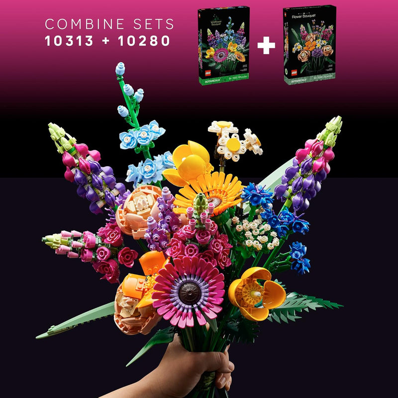 LEGO Artificial Flower Bouquet Building Set, Ages 18+, Small Fake Flowers for Home Decoration, Gift for Birthdays, 10280