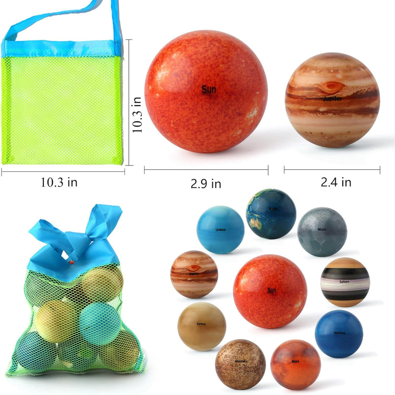 Solar System Planets Toys STEM Educational for Kids Non-Toxic, Space Astronaut Slime Ball Alien Monster Toy Set