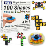 TOSY Magnet Fidget Spinner Mini, 8 Blocks, 3 in 1 Toy: Transformable Fidget Spinner, Infinity Cube, Puzzle Cube