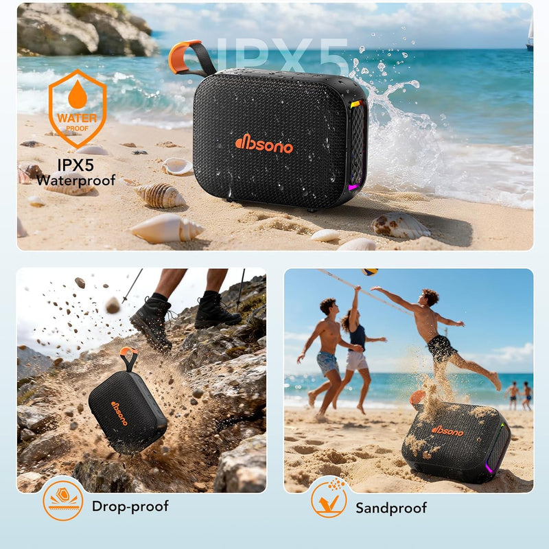 Portable Bluetooth Speaker - IPX5 Waterproof Gift with HD Sound & Up to 24H Playtime
