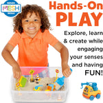 Creativity for Kids Sensory Bin: Construction Zone Playset for Preschool Learning Activities Ages 3-5+