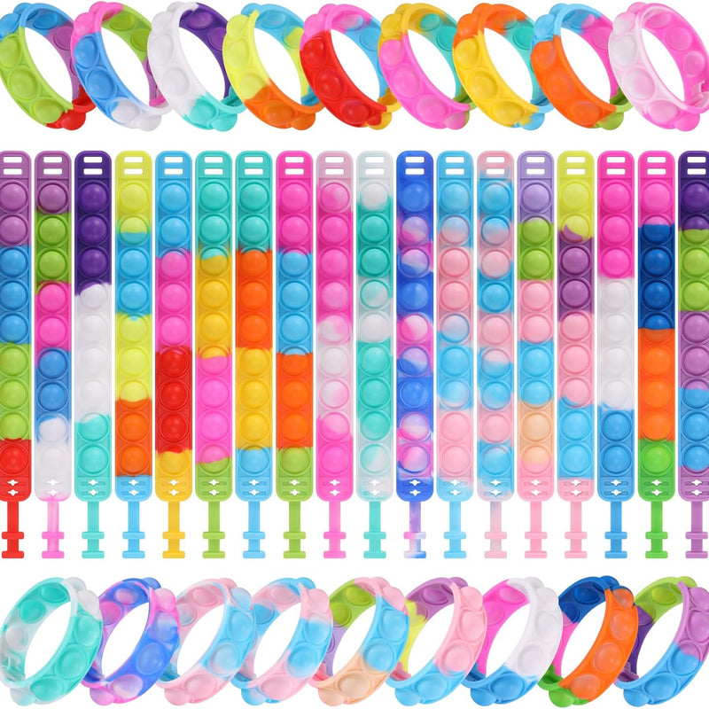 Kids Party Favors Pop Fidget Toys Bulk Its 24 Packs Fidget Bracelet It Birthday