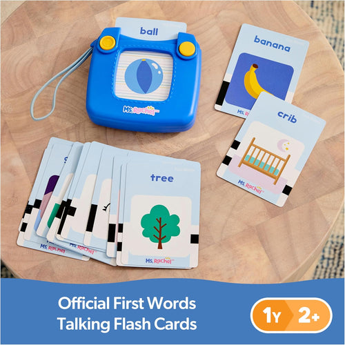 Ms. Rachel First Words Talking Flash Cards with Electronic Reader, 100 Words, Educational Toys for Ages 1-2+