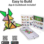 tosy 1 billion shape magnetic pyramid stone, 12 pieces, 243 magnets, holographic design, puzzle and STEM toy