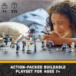 LEGO Star Wars Clone Trooper & Battle Droid Battle Pack, 4 Minifigures, 5 Figures, Speeder Bike, Gift for Kids Aged 7 and Up, 75372