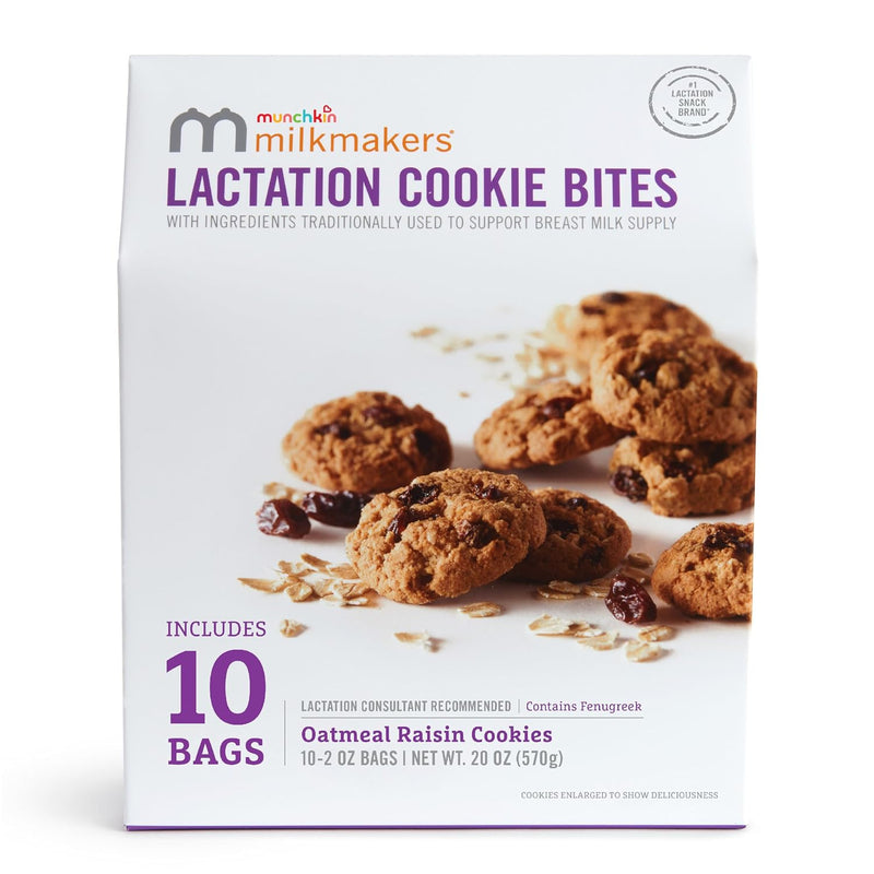 Munchkin Milkmakers Lactation Cookie Bites, Oatmeal Chocolate Chip