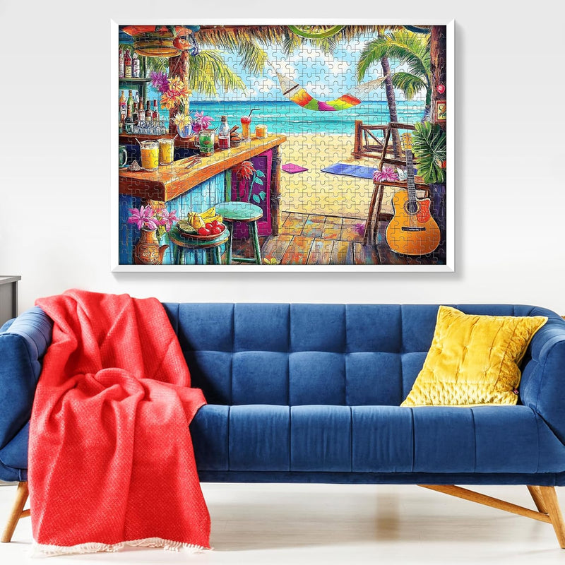 500 Piece Seaside Bar Puzzle for Adults and Family Games