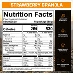 Peak Refuel Strawberry Granola 2-Pack, Freeze-Dried Breakfast Meal Pouches | Two freeze-dried strawberry granola pouches, 2 servings each, lightweight, just add water, no cooking, ideal for camping