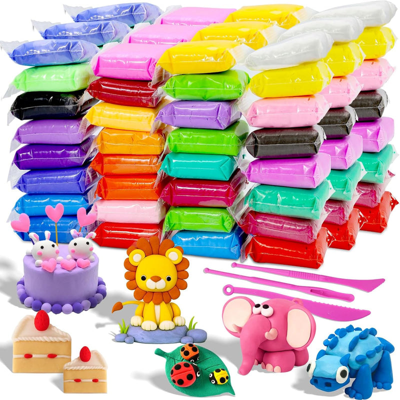 MuseLuxe 32 Colors Air Dry Clay Kit with 3 Sculpting Tools, Safe & Non-Toxic