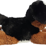 Aurora® Adorable Mini Flopsie™ Bernie Mountain Dog™ Stuffed Animal - Mini Companions Ready for Playful Adventures - for Kids All Ages, Toddlers, Adults, and Families - Black 8 Inches