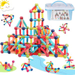 Couomoxa Magnetic Building Blocks for Toddlers: 42-Piece Set for Early STEM Learning with Large Pieces