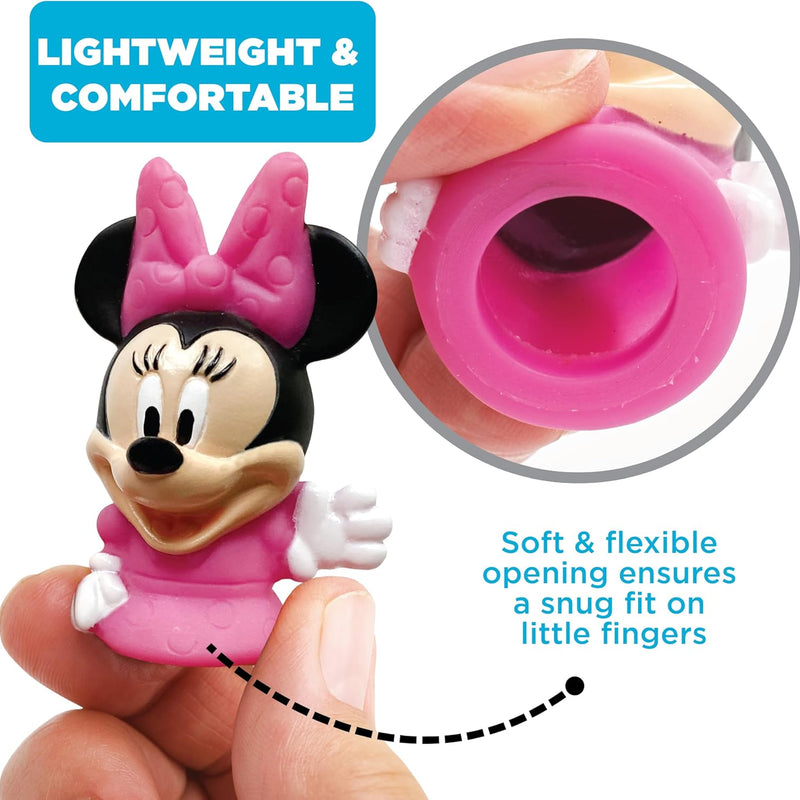 Disney Mickey Mouse & Friends 5-Piece Finger Puppet Set for Kids | Collectible Mini Characters for Imaginative Play, Educational Learning, Party Favors, and Bath Time Fun.