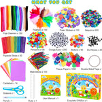 Zefy 3200+ Pcs Arts and Crafts Supplies for Kids, All in One Craft Kits | DIY School Supplies Kit with 12 Crafts Design, Craft Box Easter Gifts for Girls Boys Ages 4-12