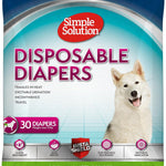 Simple Solution Female Dog Diapers, Disposable Dog Diapers, L/XL, 30 Count | Dog in Heat, Potty Training, Incontinence Support, Leak Proof, Puppy Training, Disposable Protection, Secure Fit, 18-27 Inch