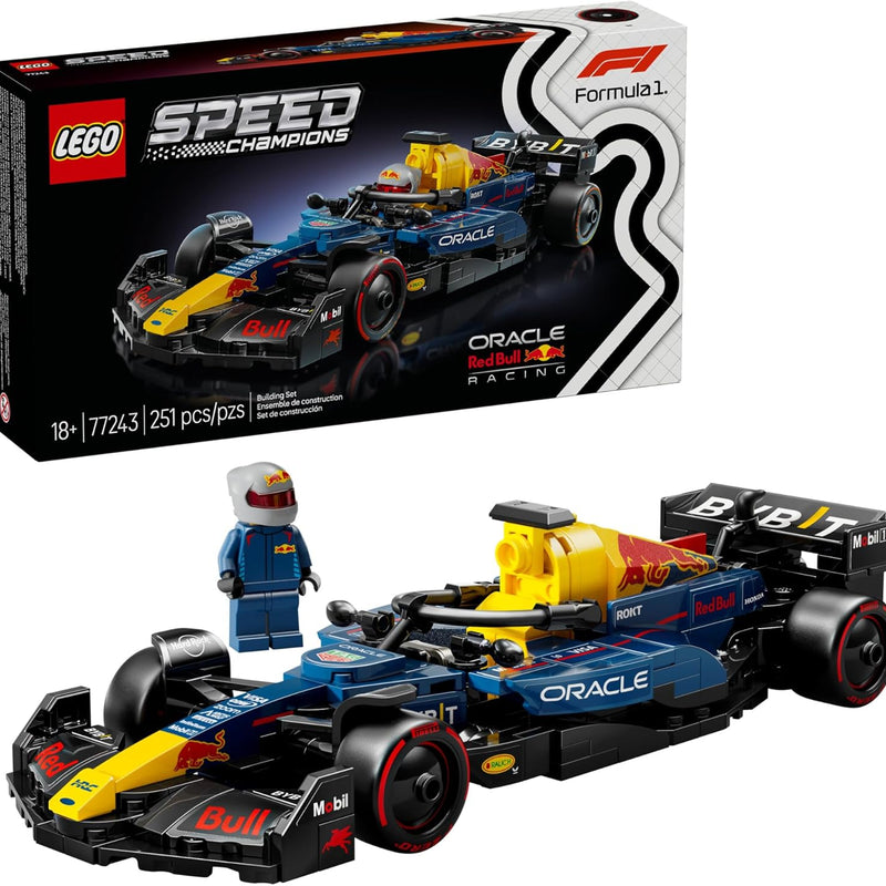 LEGO Speed Champions Oracle Red Bull Racing F1 Race Car Model Kit for Adults, Ages 18+ with Realistic Features - Red Bull F1 Display