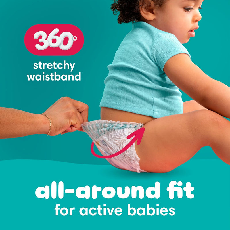 Pampers Diapers - Cruisers 360 - Size 4, 144 Count, Babyproof up to 100% Leakproof Pull-On Diaper