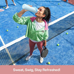 POWCAN 26 oz Insulated Water Bottle with 2-in-1 Straw and Spout Lid, Keep Cold 24H, Leak-Proof, Fits in Car Cup Holder, Stainless Steel Water Bottle for Sports, Travel, and School (Cotton Candy)