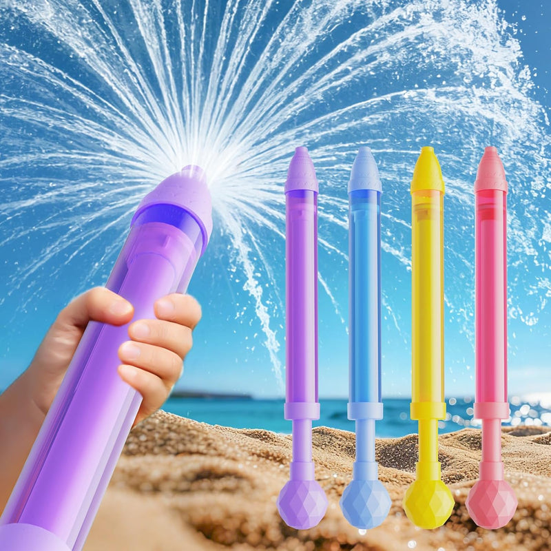 Water Gun Wide Spray Spray Squirt Gun Toy for Kids Adults 6 Pack | Sparkle Burst Squirter Gun Bulk for Kids Ages 4-12, Water Shooters for Pool, Swimming Beach Backyard Outdoor Party Favors